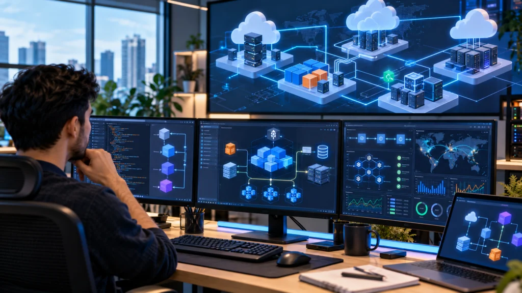 Cloud DevOps infrastructure with Terraform and Kubernetes orchestration concepts