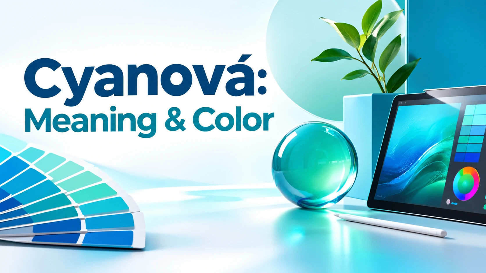 Cyanová meaning and blue-green color