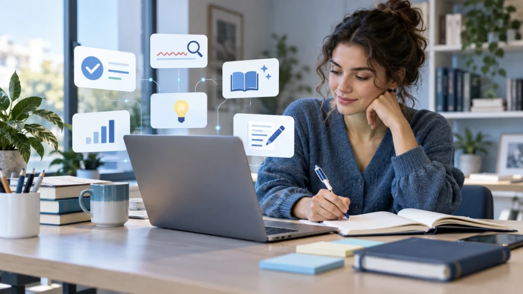 Grammar, spelling, word choice and writing tools on an online platform