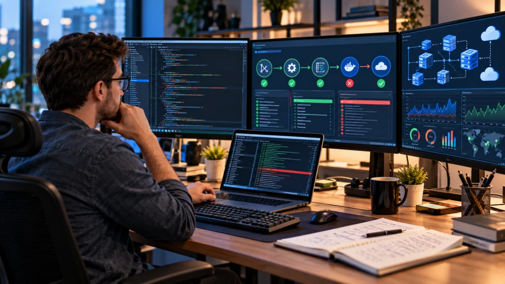 Hands-on DevOps project showing coding, CI/CD, Docker, cloud deployment and monitoring