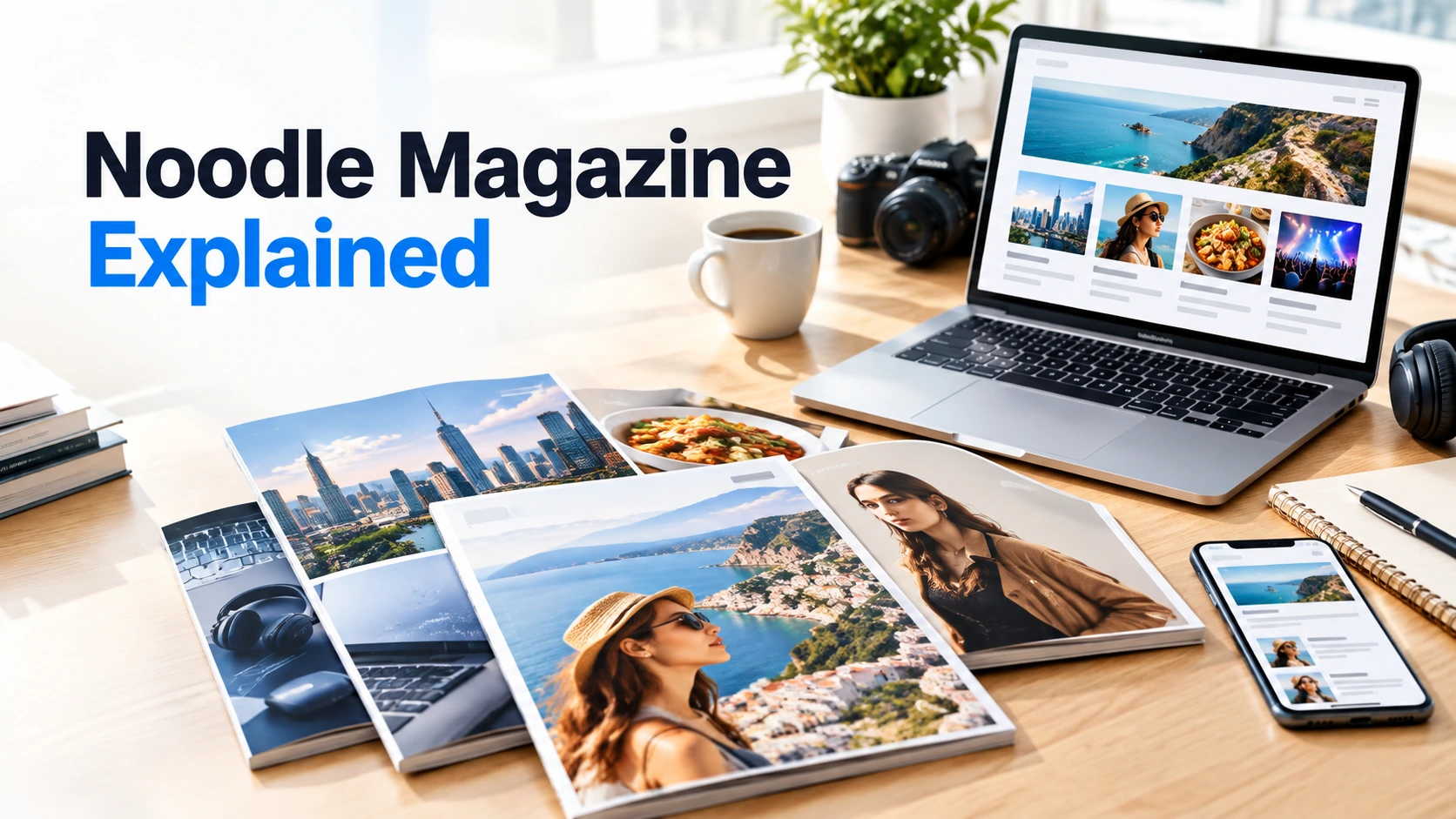 Noodle Magazine explained with magazines and digital publication website