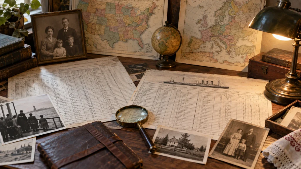 Peitner family history research using U.S. census and immigration records