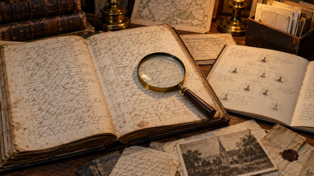 Historical genealogy records showing Peitner surname spelling variations