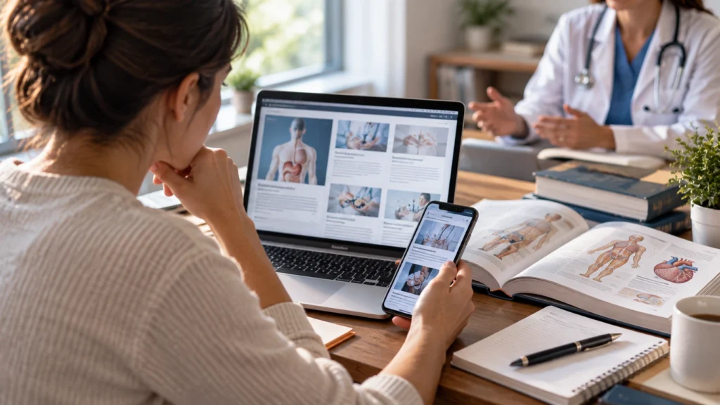 U.S. reader checking trusted online health information