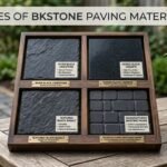 Bkstone paving materials comparison showing different stone types