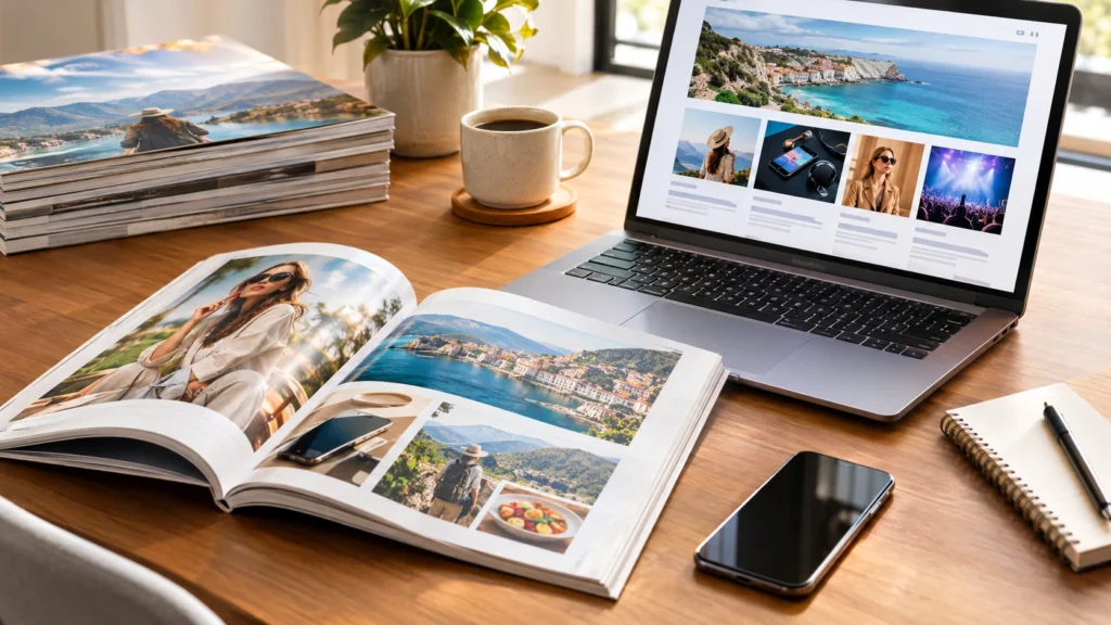 Noodle Magazine represented as an online and print magazine publication