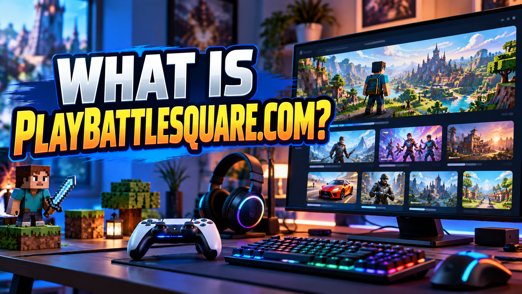 What is PlayBattleSquare.com gaming website featured image
